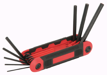 8 Piece Metric Folding Hex Key Set