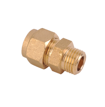 Straight C x M Coupler Brass Compression Fittings