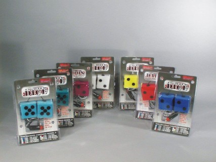 Lighted Hanging Dice - Blue